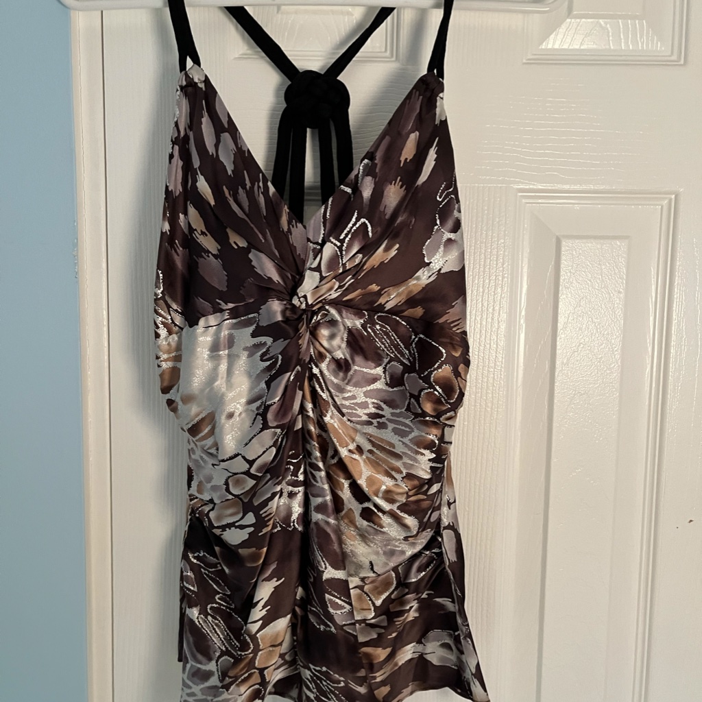Marciano Satin Printed Tank Xs Tags